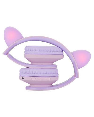 Παιδικά ακουστικά PowerLocus - P2, Ears, ασύρματα, ροζ/μωβ - 4