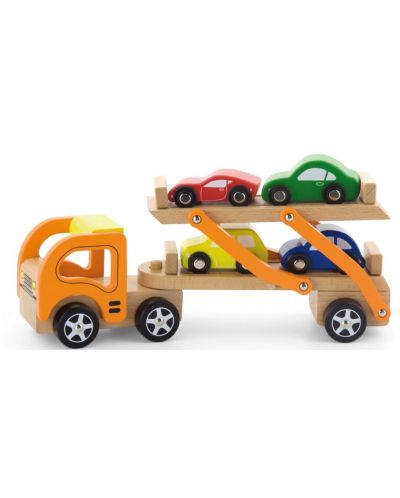 Παιδικό παιχνίδι Viga - Μεταφορέας αυτοκινήτου με 4 αυτοκίνητα - 3