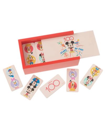 Παιδικό ντόμινο Orange Tree Toys - Disney 100, με κόκκινο κουτί - 1