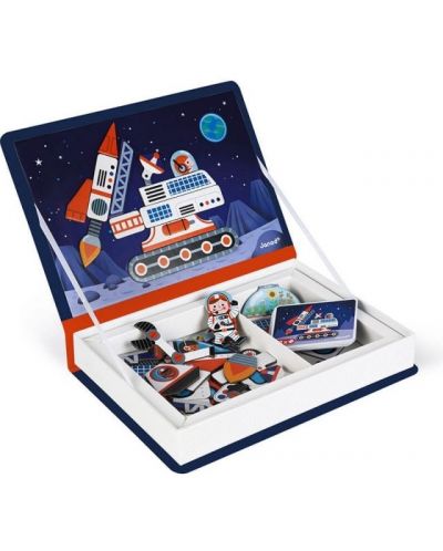 Παιδικό μαγνητικό βιβλίο Janod - Διάστημα, 50 τεμάχια - 3