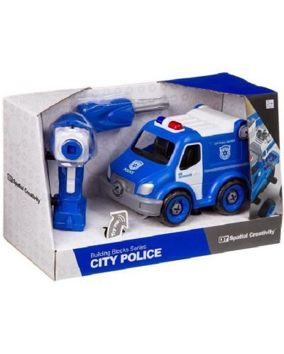 Παιδικό σετ Raya Toys - Αστυνομικό λεωφορείο City Policе,συναρμολογημένο - 1