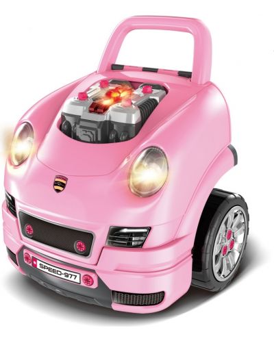 Παιδικό διαδραστικό αυτοκίνητο Buba - Motor Sport, ροζ - 1