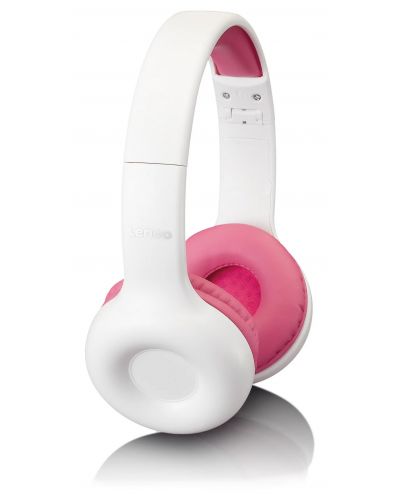 Παιδικά ακουστικά Lenco - HP-010PK, ροζ/λευκό - 2