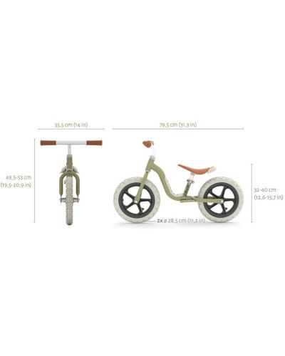 Παιδικό ποδήλατο ισορροπίας Chillafish - Charlie LUX, πράσινο - 2