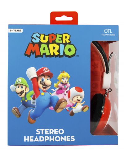 Παιδικά ακουστικά OTL Technologies - Super Mario Icon, κόκκινα - 4