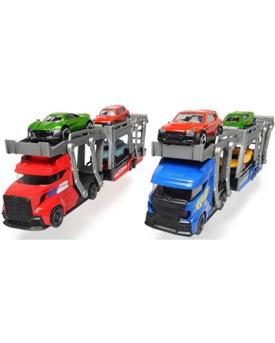 Παιδικό παιχνίδι Dickie Toys -  Μεταφορέας αυτοκινήτων με τρία αυτοκίνητα, κόκκινο - 4