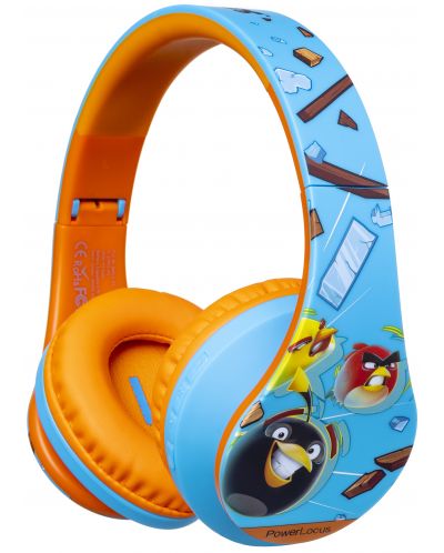 Παιδικά ακουστικά  PowerLocus - P2 Kids Angry Birds,ασύρματη, μπλε/πορτοκαλί - 1