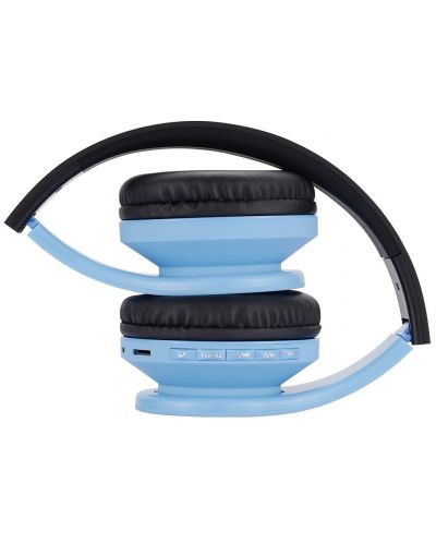 Παιδικά ακουστικά με μικρόφωνο PowerLocus - P1, ασύρματα, μπλε - 4