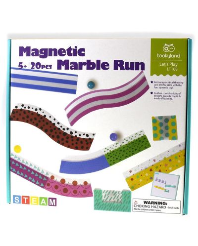 Παιδικό παιχνίδι Tooky Toy-Μαγνήτη πίστα με μπάλες ,Marble Run - 1
