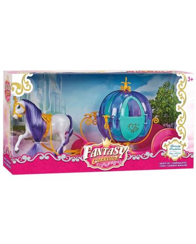 Παιδικό παιχνίδι Felyx Toys - Καρότσι για κούκλες με άλογο - 1