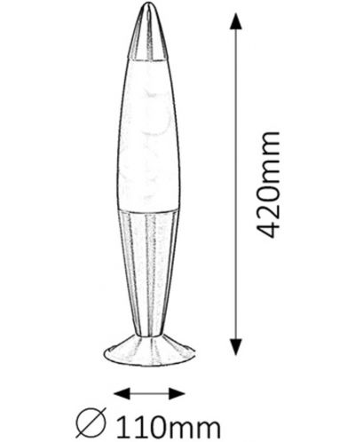 Διακοσμητικό φωτιστικό Rabalux - Lollipop 4106, 25 W, 42 x 11 cm,μωβ - 2
