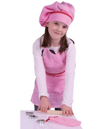 Παιδικό σετ μαγειρικής Bigjigs - Για ντύσιμο, ροζ - 2