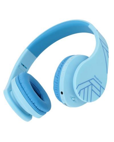Παιδικά ακουστικά με μικρόφωνο PowerLocus - P2, ασύρματα, μπλε - 4