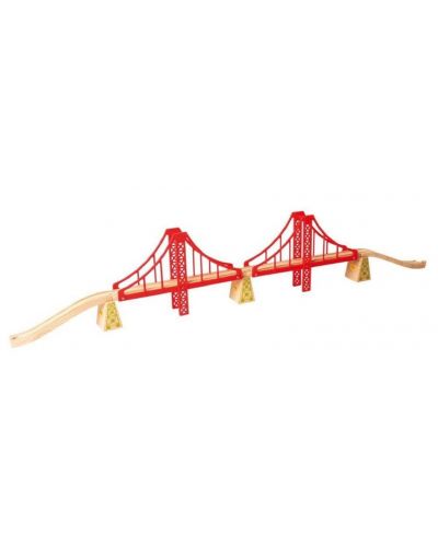 Παιδικό ξύλινο παιχνίδι Bigjigs - Διπλή κρεμαστή γέφυρα - 2