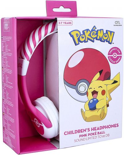 Παιδικά ακουστικά OTL Technologies - Pokemon Pokeball, ροζ - 3