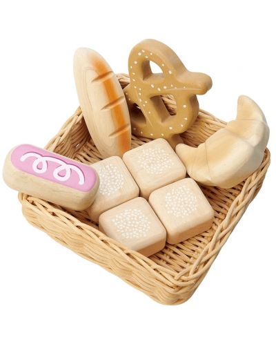 Παιδικό ξύλινο σετ Tender Leaf Toys - Ψωμάκια σε καλάθι - 1