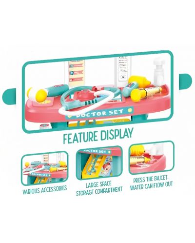 Παιδικό παιχνίδι Ocie - Γιατρικό τραπέζι με αξεσουάρ - 3