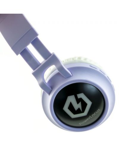 Παιδικά ακουστικά PowerLocus - Buddy Ears, ασύρματα, μωβ/άσπρα - 3