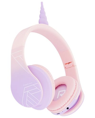 Παιδικά ακουστικά PowerLocus - P2 Unicorn,ασύρματα, ροζ - 2