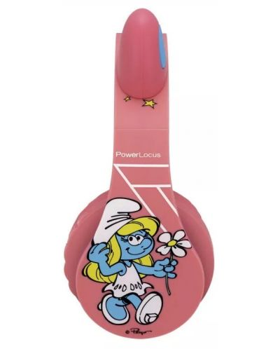 Παιδικά ακουστικά PowerLocus - P1 Smurf,ασύρματα, ροζ - 5