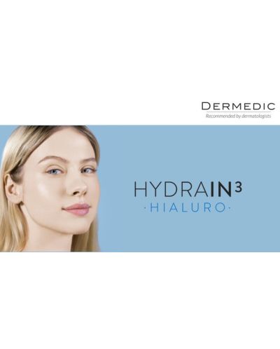 Dermedic Hydrain3 Hialuro Σετ - Ορός, κρέμα ματιών και ημέρας, SPF15, 30 + 15 + 2.5 ml - 2