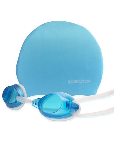 Παιδικό σετ κολύμβησης Speedo - Καπέλο και γυαλιά, μπλε - 2