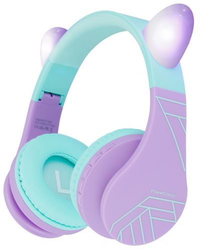 Παιδικά ακουστικά PowerLocus - P1 Ears, ασύρματα, μωβ - 1