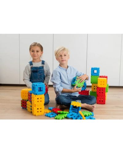 Παιδικός κατασκευαστής με μπλοκ βάφλας Marioinex - 150 μέρη  - 3
