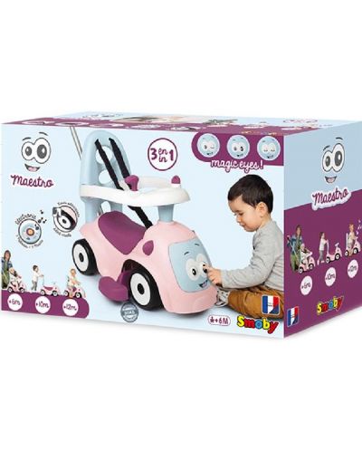 Παιδικό αυτοκίνητο ώθησης Smoby, κυκλάμινο ροζ - 2