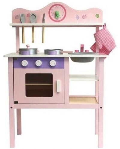 Παιδική ξύλινη κουζίνα Acool Toy - Ροζ - 1