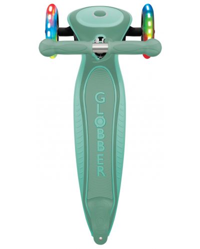 Παιδικό πτυσσόμενο σκούτερ Globber - Primo Foldable Plus Lights, μέντα - 4