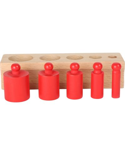 Παιδικό ξύλινο παιχνίδι Small Foot - Χρωματιστοί κύλινδροι - 5