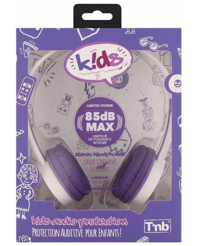 Παιδικά ακουστικά με μικρόφωνο TNB - Kids, μωβ - 3