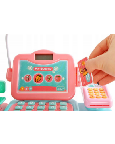 Παιδική ταμειακή μηχανή Buba - Με αξεσουάρ, ροζ - 4