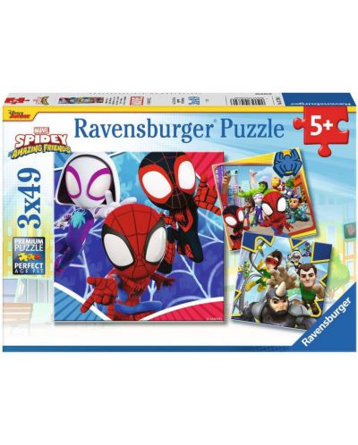 Детски пъзел Ravensburger 3 x 49 κομμάτια - Ο Spidey και οι καταπληκτικοί φίλοι του - 1