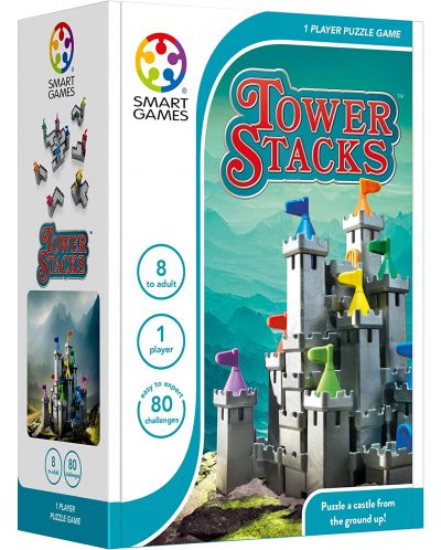 Παιδικό παιχνίδι λογικής Smart Games - Tower Stacks - 1