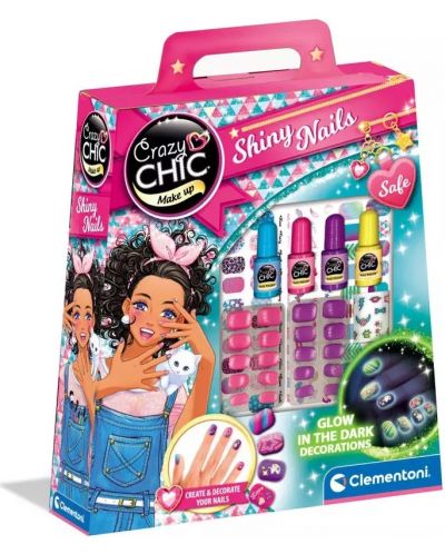 Παιδικό σετ Clementoni Crazy Chic - Shiny nails - 1