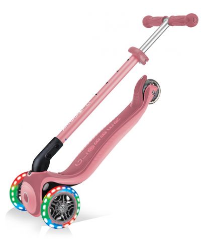 Παιδικό πτυσσόμενο σκούτερ Globber - Primo Foldable Plus Lights, ροζ - 6