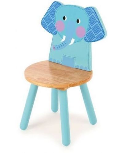 Παιδική ξύλινη καρέκλα Bigjigs - Ελεφαντάκι - 1