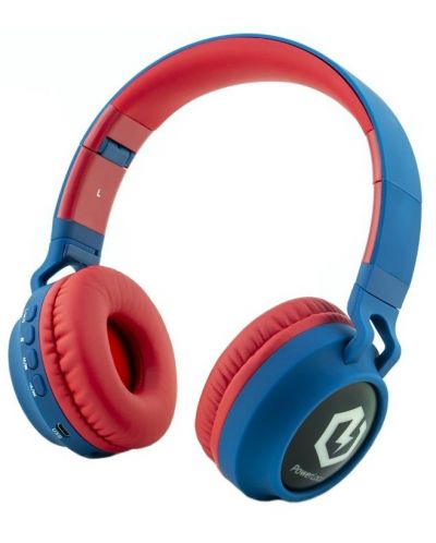 Παιδικά ακουστικά PowerLocus - Buddy, ασύρματα, μπλε/κόκκινα - 2