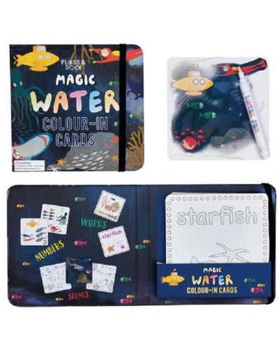 Παιδικές κάρτες ζωγραφικής Floss and Rock Magic Water - Υποθαλάσσιος κόσμος - 1