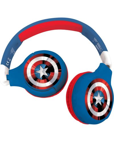 Παιδικά ακουστικά Lexibook - Avengers HPBT010AV, ασύρματα, μπλε - 1