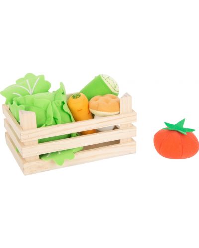 Παιδικό σετ λαχανικών από ύφασμα Small Foot - Σε καλάθι 6 τεμαχίων - 1