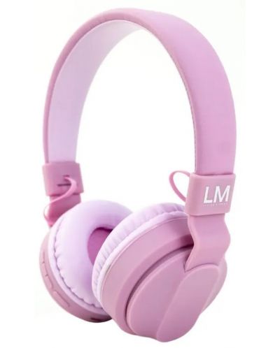 Παιδικά ακουστικά PowerLocus - Louise&Mann 3, ασύρματα, ροζ - 1