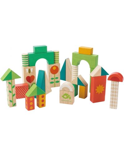 Παιδική  ξύλινη περπατούρα  Tender Leaf Toys - Με χρωματιστά μπλοκάκια  - 3