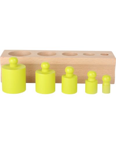 Παιδικό ξύλινο παιχνίδι Small Foot - Χρωματιστοί κύλινδροι - 3