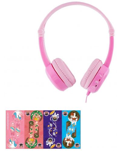 Παιδικά ακουστικά BuddyPhones - Travel, ροζ - 4