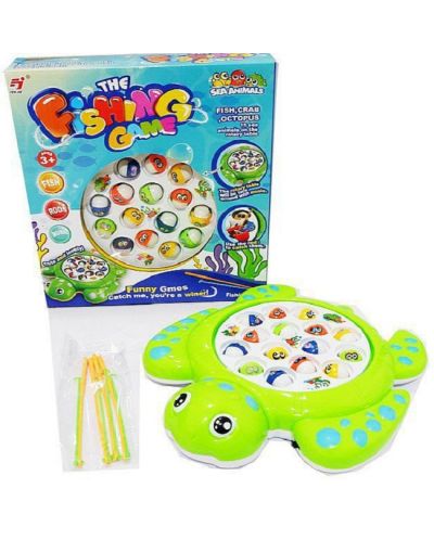 Παιδικό παιχνίδι Raya Toys - Μουσικό ψάρεμα, χελώνα - 1
