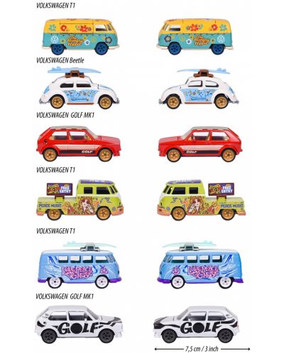 Παιδικά αυτοκινητάκια Majorette VW The Originals - Deluxe Cars, ποικιλία - 3