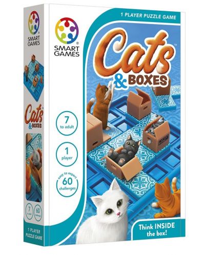 Παιδικό παιχνίδι Smart Games - Γάτες και κουτιά - 1